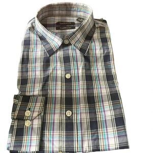 🌸 VAN HUESEN Classic Fit Button Down Shirt Plaid Men‎ Size S (14-14 1/2)